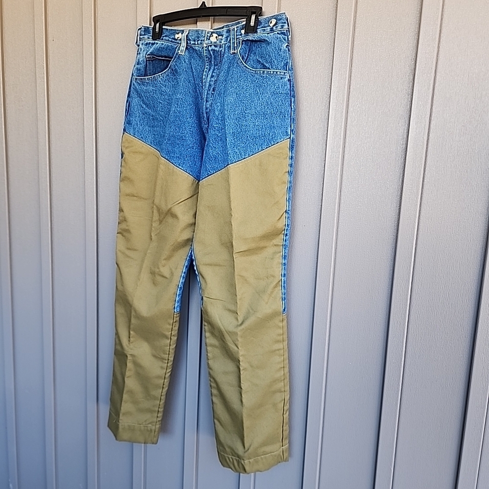 Remington Men's Blue and Tan Straight Jeans